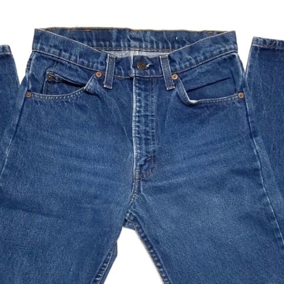 VINTAGE 80s Levi's 505 Orange Tab Wedgie Mom Jeans - Picture 8 of 15